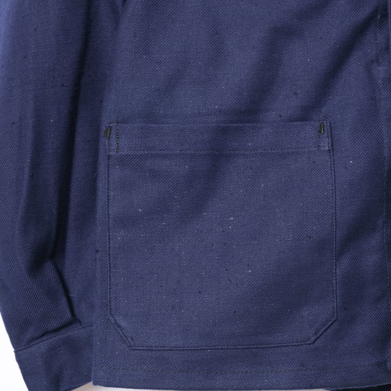 40s Au Molinel フレンチワークジャケット　サイズ50 40-50s France Vintage Au Molinel Blue Metis W