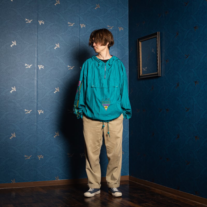 80sアディダス タートルネック モックネック スウェット ビーチ サーフ 80s Vintage adidas ADIDAS SURF Hoodie (Made in