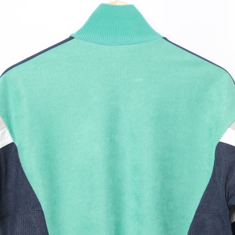 80s Vintage adidas Ventex Track Jacket Green × Navy × Light Gray (Made in France)