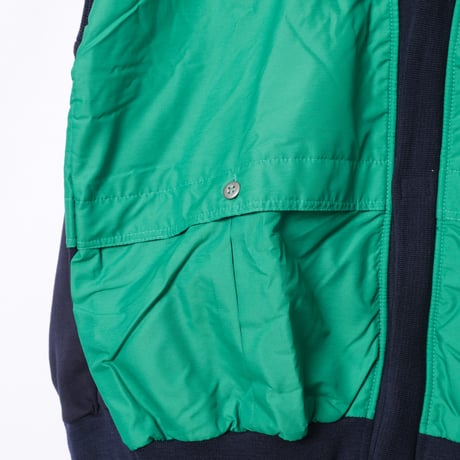 80s Vintage adidas Ventex Green × Navy Track Jacket Dead Stock (Made in France)