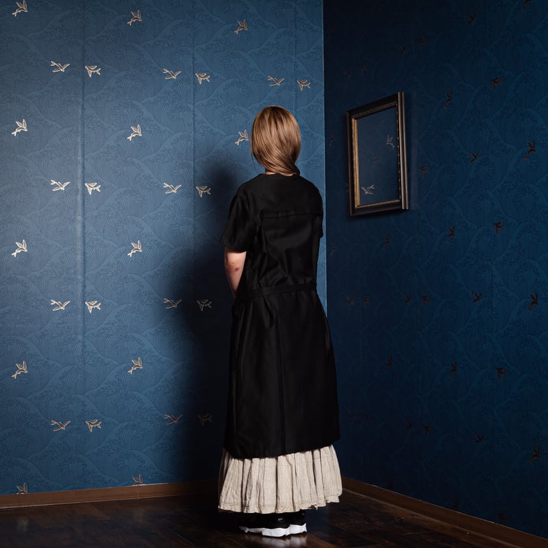 40-50s France Vintage Light Black Moleskin Half