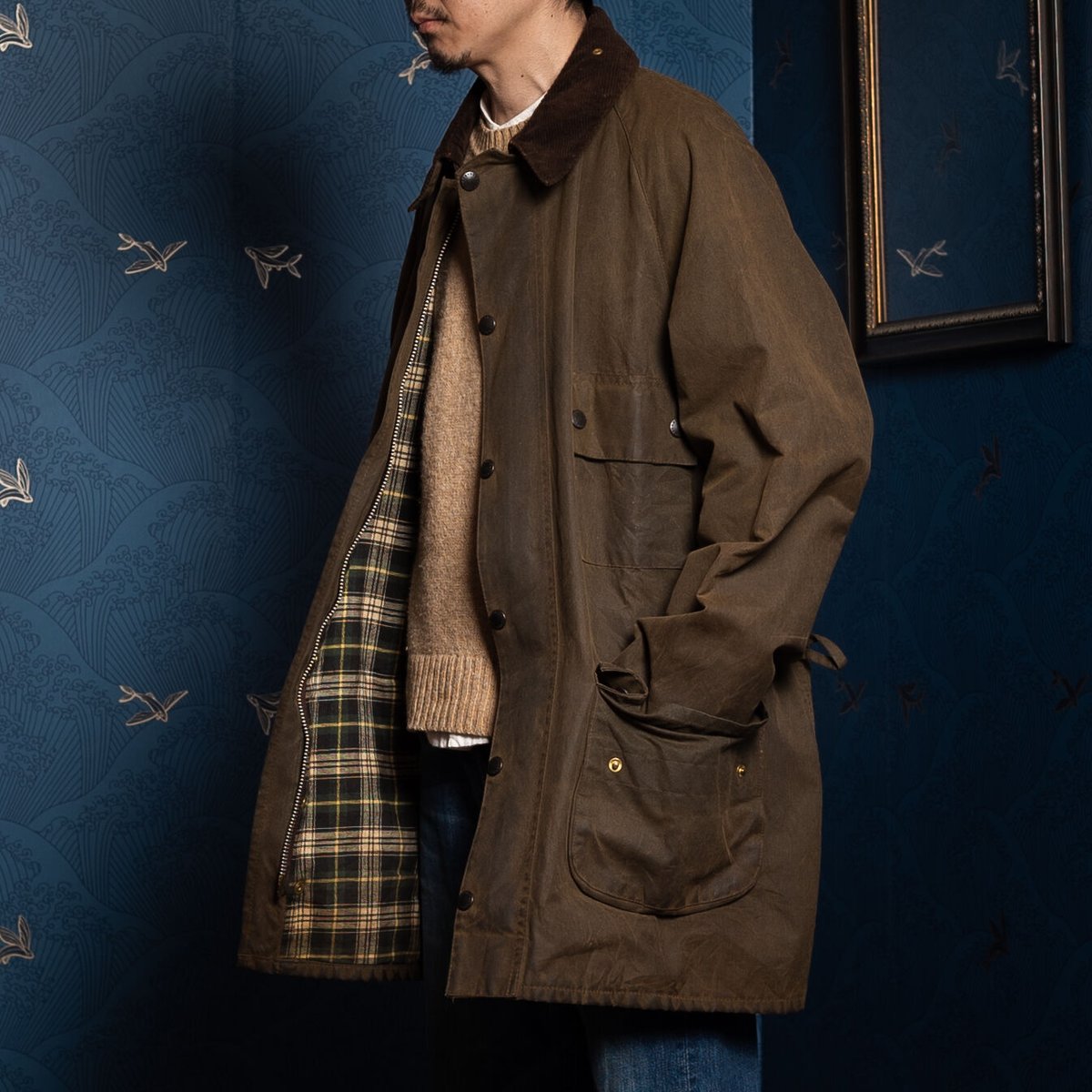 80s 1984年 BARBOUR SOLWAYZIPPER c44 【公式通販】