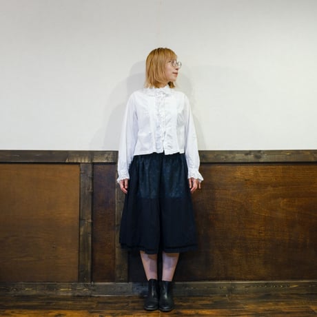-1940s Hungarian Vintage indigo Cotton Skirt 1