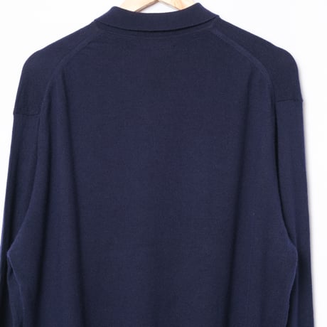 90s JOHN SMEDLEY Merino Wool Knit Polo（Made in England）