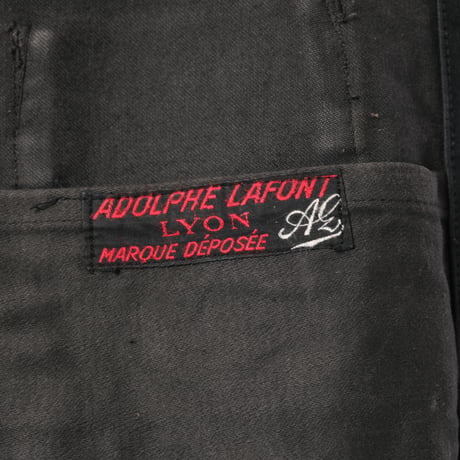 40s France Vintage Adolphe Lafont Black Moleskin Jacket