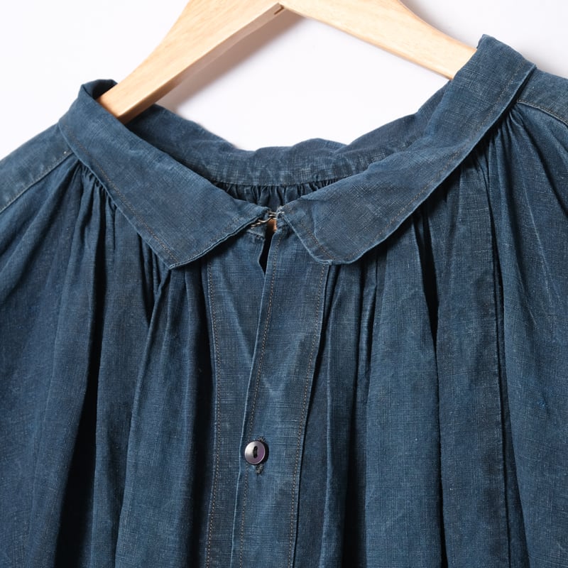 30s French Work Indigo Linen Biaude 30s French Work Indigo Linen Biaude