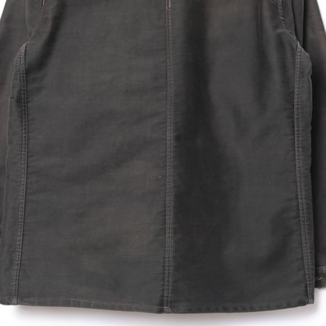 40s France Vintage Dubure & Deverchere Black Moleskin Work Jacket