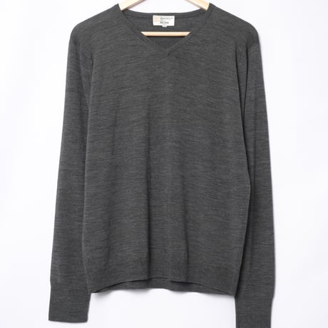 90s JOHN SMEDLEY × REISS Merino Wool Knit Pullover（Made in England）