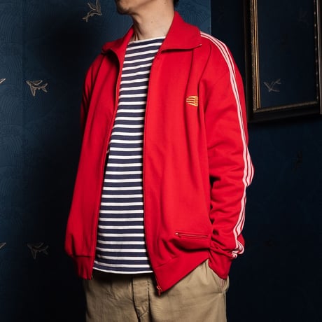 60s Vintage adidas Ventex Track Jacket World Mark Red (Made in France)