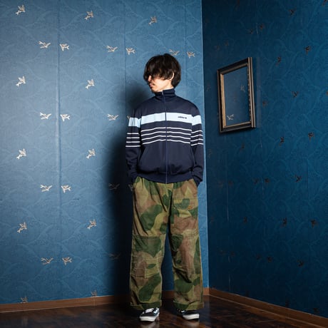 70-80s Vintage adidas Ventex Track Jacket Navy × Light Blue (Made in France)