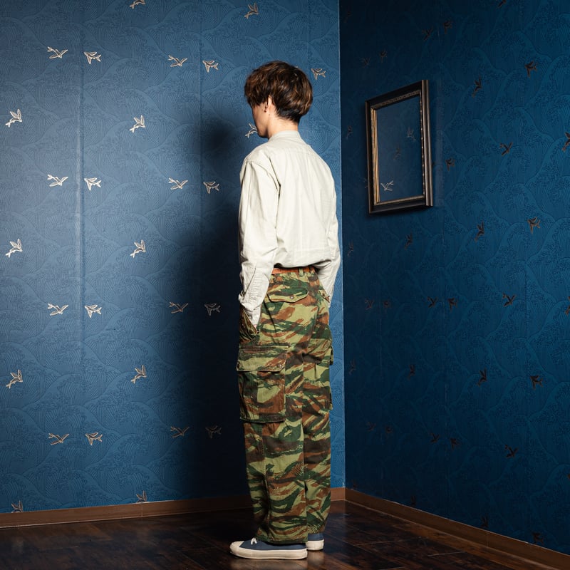 フランス軍パラシュート部隊リザードカモパンツ50s~60sじる 50s 50年代 60s 60年代 フランス軍 リザードカモ 迷彩 空軍 空挺