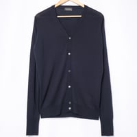 00s- JOHN SMEDLEY Wool Cardigan Dead Stock（Made in Great Britain）