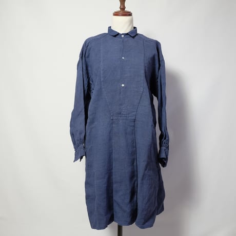1900s Indigo Linen Grand pere Blue