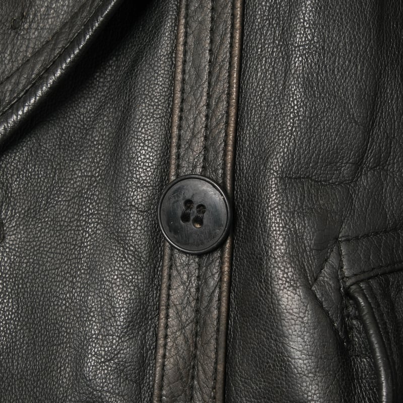 50-60s Sweden Vintage Double breasted Leather J 50-60s Sweden Vintage Double breasted Leather J