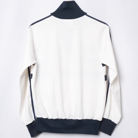 70-80s Vintage adidas Ventex Track Jacket Model First White × Navy (Made in France)