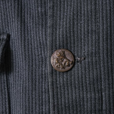 50-60s French Vintage Le Mousquetaire Gray Cotton Pique Hunting Jacket