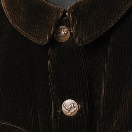 30-40s France Vintage Brown Corduroy Hunting Jacket