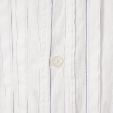 40-50s France Vintage Purple Striped Cotton Dress Shirt