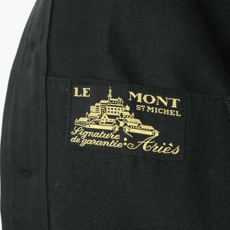 40-50s Le Mont St Michel Black Moleskin Jacket Mint Condishon