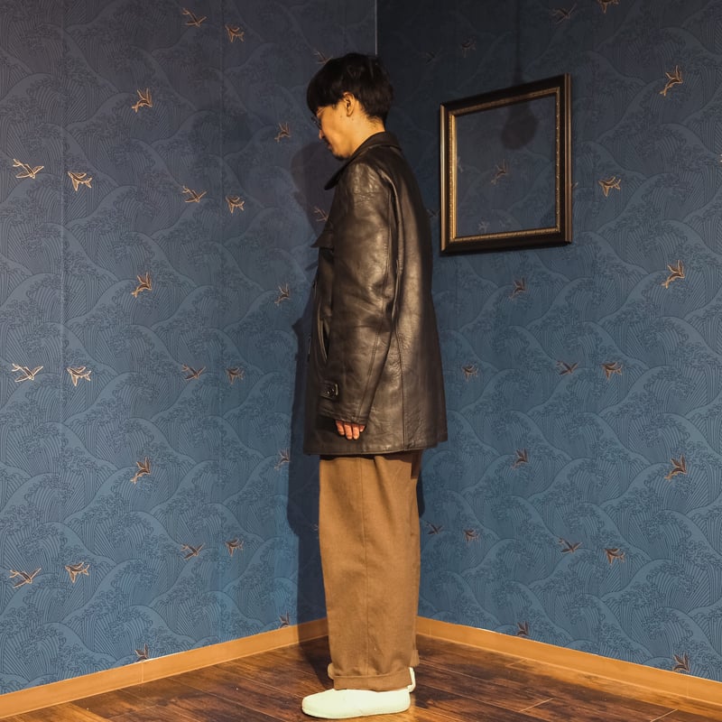 70-80s French Vintage GVF Leather Jacket (Corbu 70-80s French Vintage GVF Leather Jacket (Corbu