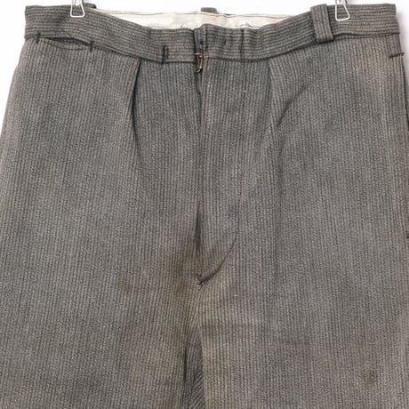 50-60s France Vintage Cotton Piqué Trousers