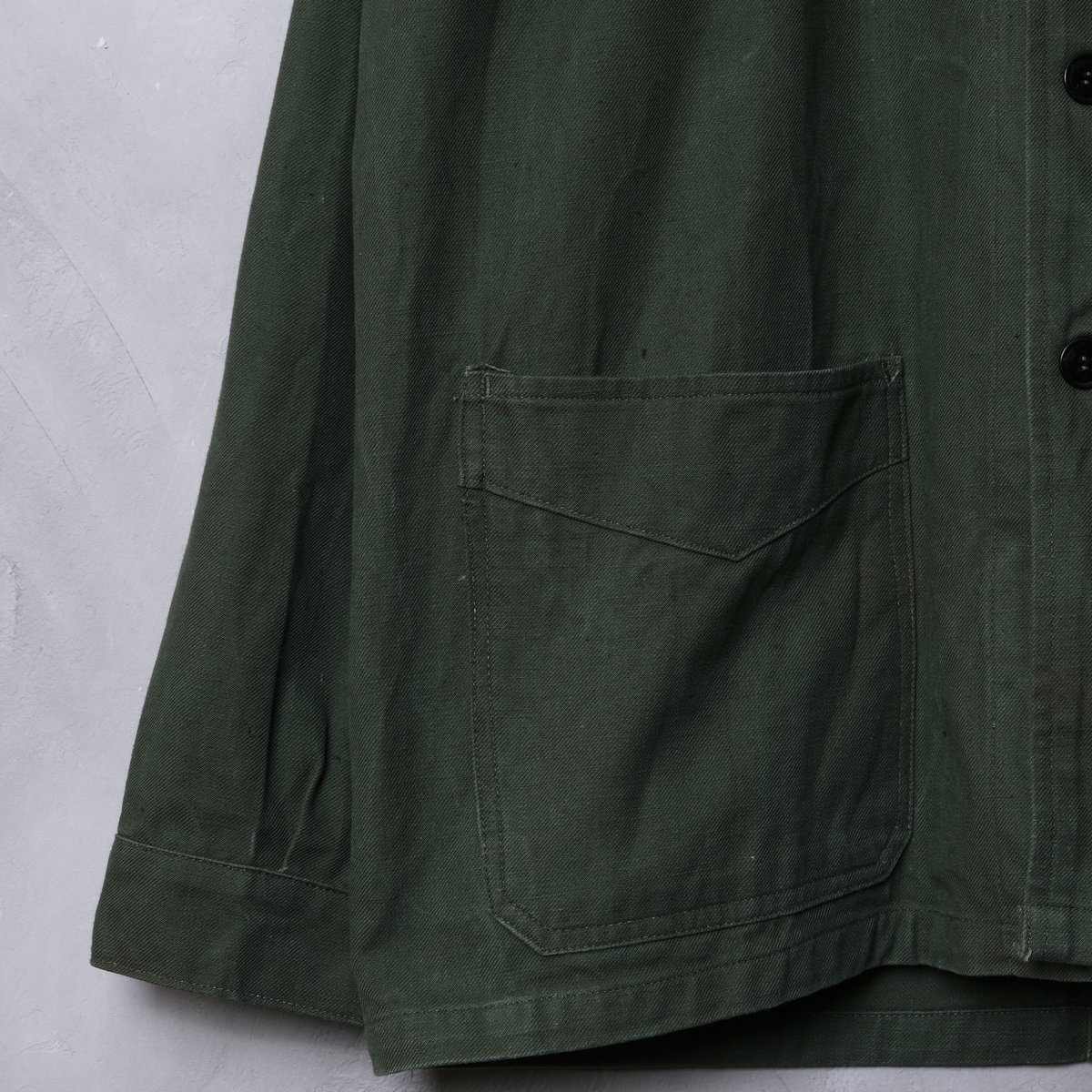 40s-50s French Military Olive Green Work Jacket