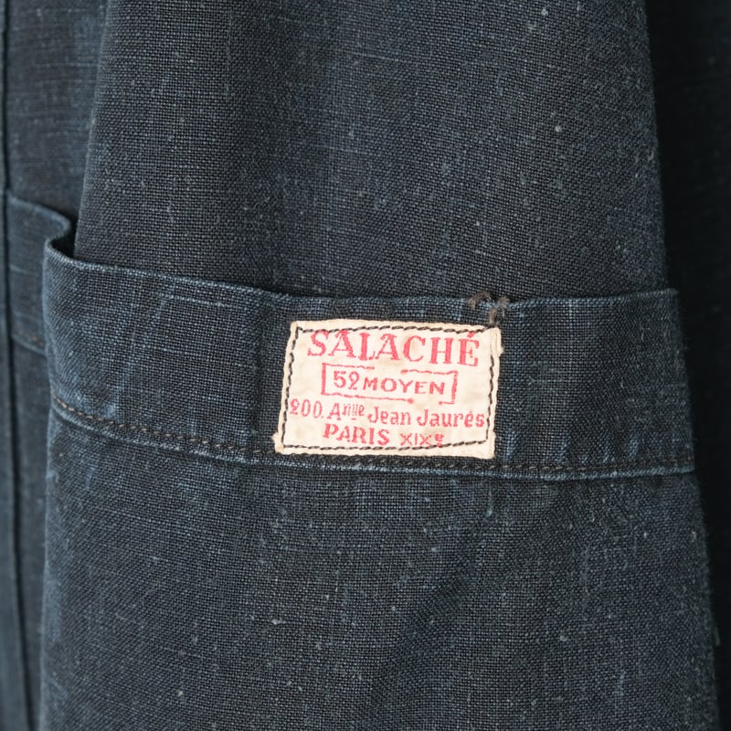 30s France Vintage Indigo Linen Maquignon Coat 30s France Vintage Indigo Linen Maquignon Coat