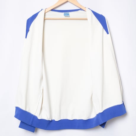 60-70s Vintage adidas Ventex Track Jacket Ivory × Blue (Made in France)