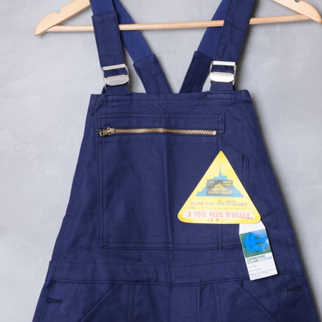 40-50s Le Mont St Michel  Cotton Twill Work Overalls Size 44M Dead Stock