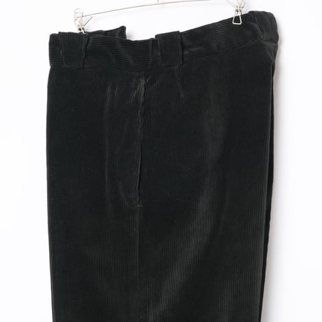 40-50s France Vintage Le Chamonix Black Corduroy Trousers Dead Stock