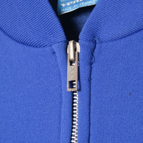 70s Vintage adidas Ventex Collarless Track Jacket Metal Zip Blue (Made in France)