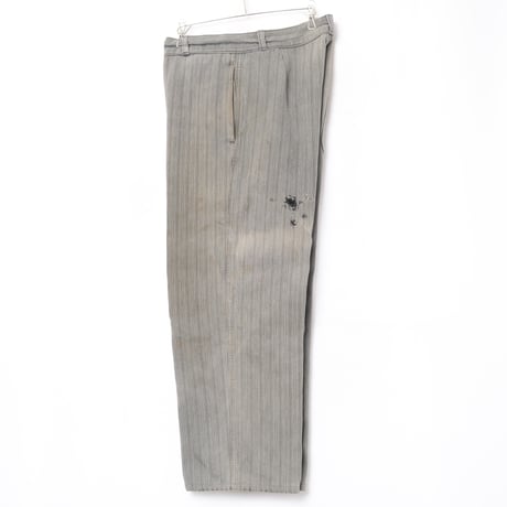 40-50s France Vintage Le Mont St Michel Stripe Trousers