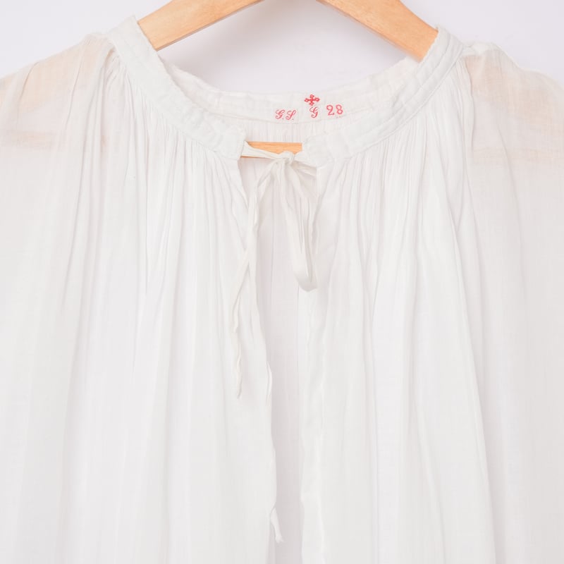 Early 1900s France Antique Linen Church Smock Early 1900s France Antique Linen Church Smock