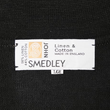 90s JOHN SMEDLEY Cotton Linen Halfsleeve Fullopen Shirt（Made in England)