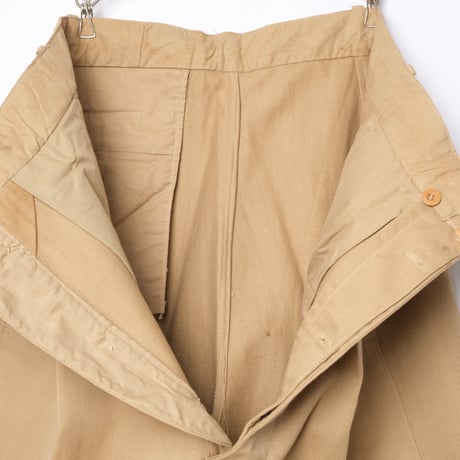 40s French Army FTEO Chino Trousers Size 86M Dead Stock