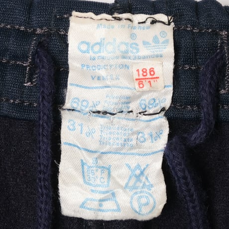 70-80s Vintage adidas Ventex Track Trousers Navy × Light Blue (Made in France)