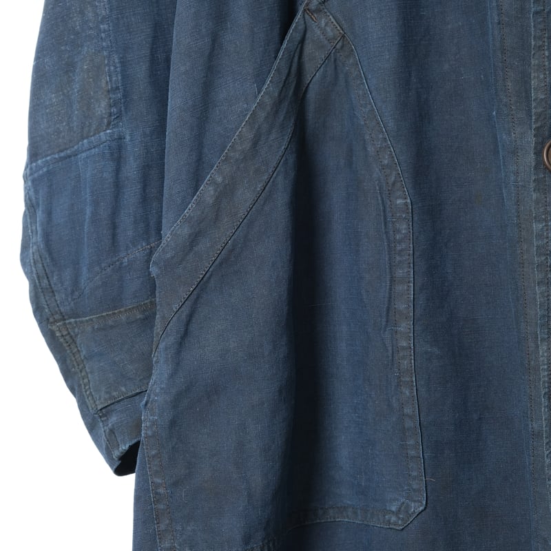 30-40s France Vintage Indigo Linen Maquignon 30-40s France Vintage Indigo Linen Maquignon