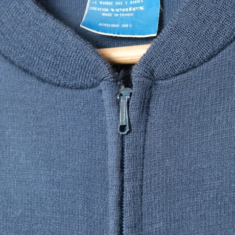 70s Vintage adidas Ventex Knit Jacket Blue Gray (Made in France)