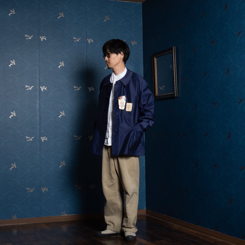 1950s ADOLPHE LAFONT ブルーモールスキンオーバーオール 50s-60s France Vintage Adolphe Lafont Blue Mol