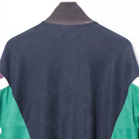 80s Vintage adidas Ventex Track Jacket Navy × Green × Purple (Made in France)