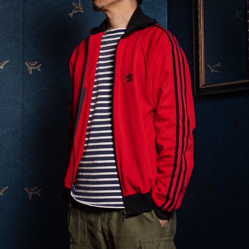70-80s Vintage adidas Track Jacket Red × Black 70-80s Vintage adidas Track Jacket Red × Black