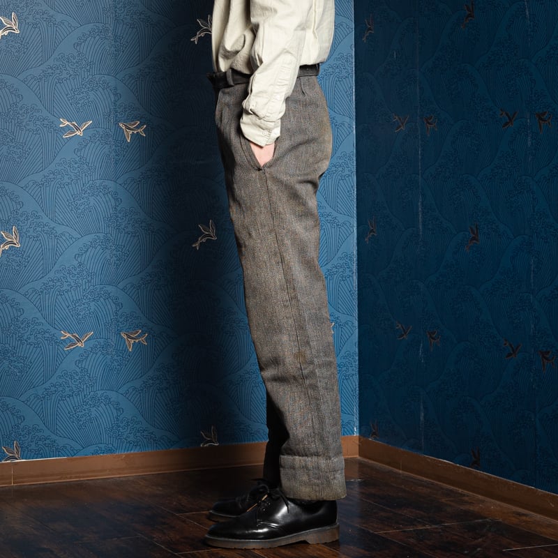 50-60s France Vintage Cotton Piqué Trousers | U