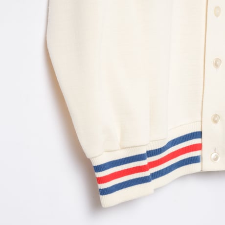 70s Vintage adidas GEORG SCHWAHN Button Knit Jacket  Ecru (Made in West Germany)