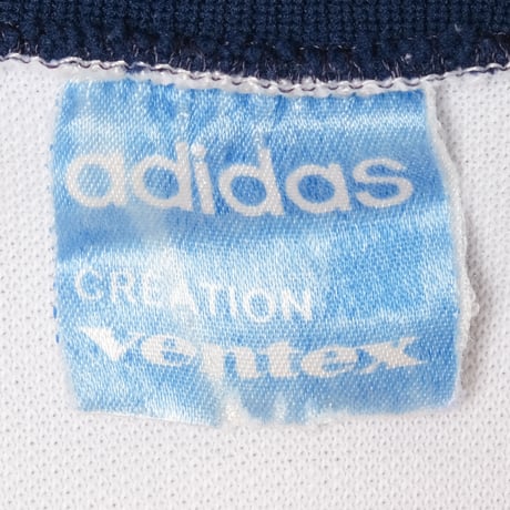 60s Vintage adidas Ventex Track Jacket Early World Mark  Ivory × Blue (Made in France)