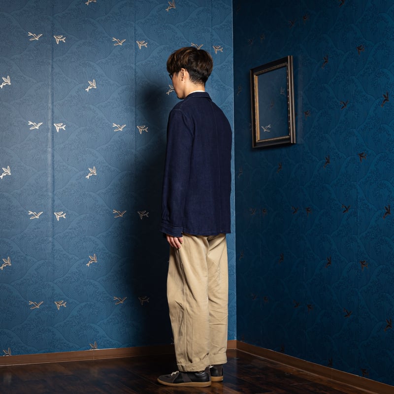 30s France Vintage Indigo Wool Work Jacket | Ug