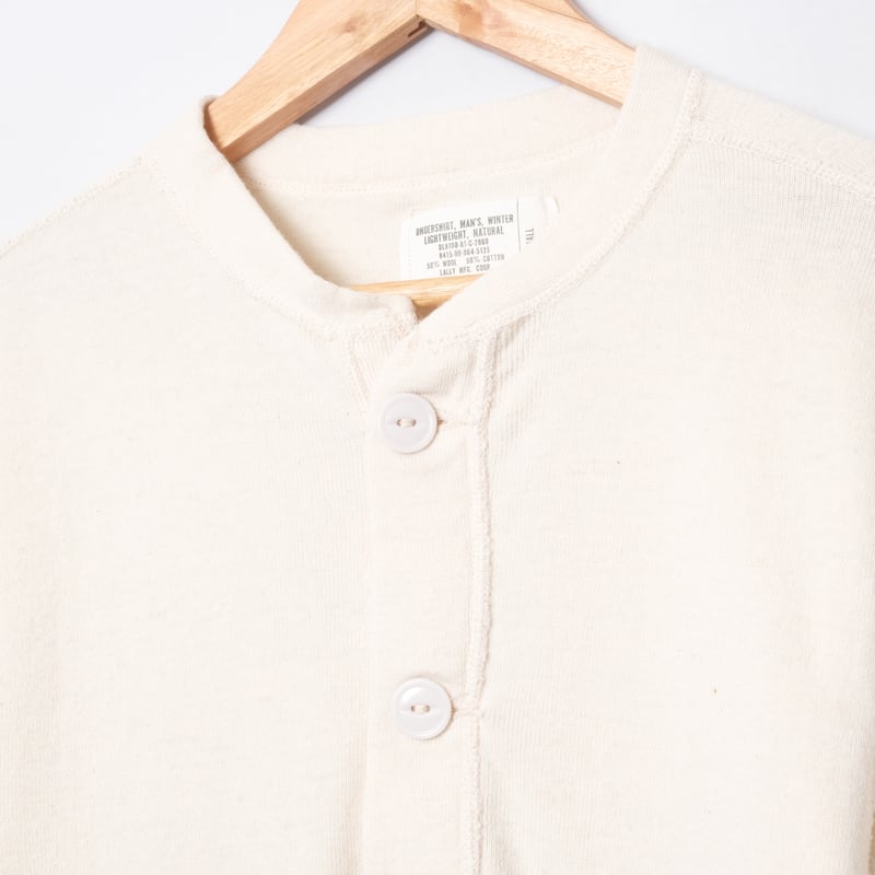 80s US Army Cotton Wool Henry Neck Under Shirt 