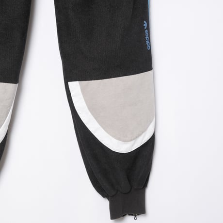70-80s Vintage adidas Ventex Pile Track Trousers Black (Made in France)