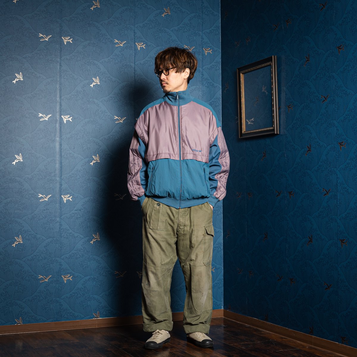80s Vintage adidas Track Jacket Blue Gray × Gra