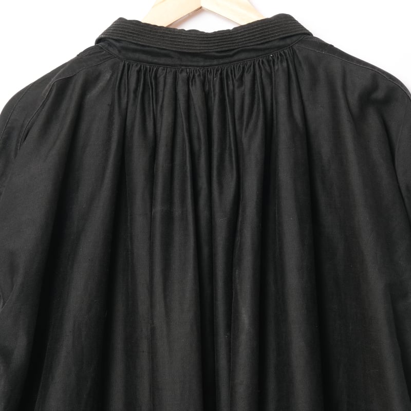 30s France Antique Black Moleskin Biaude | Ugl