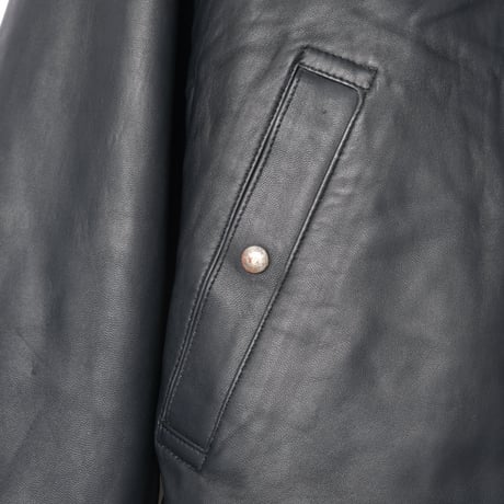 French Army Pilot Leather Jacket (Navy) Size96M With Liner